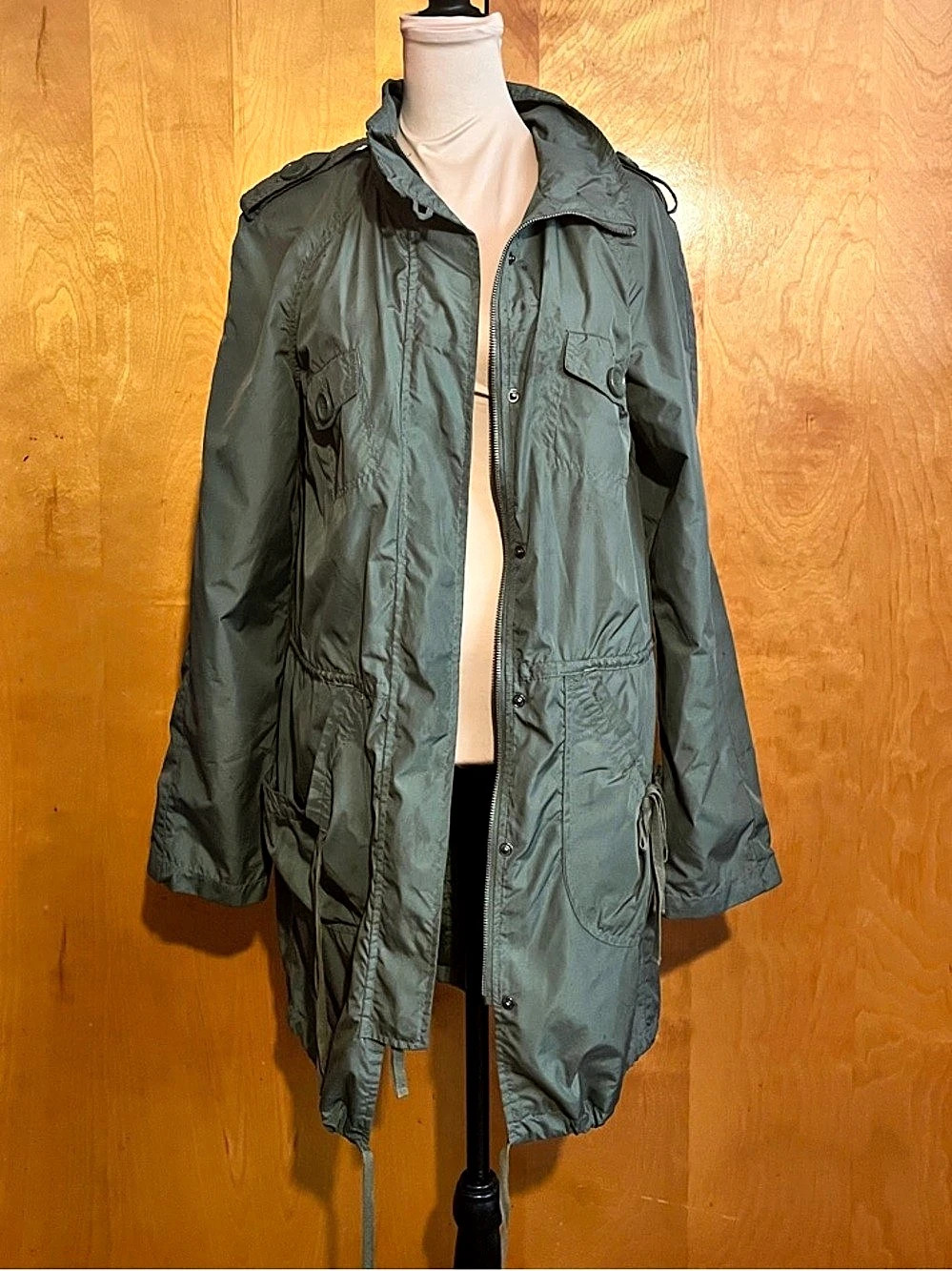 Xhilaration Women's Utility Jacket in Green Size Large
